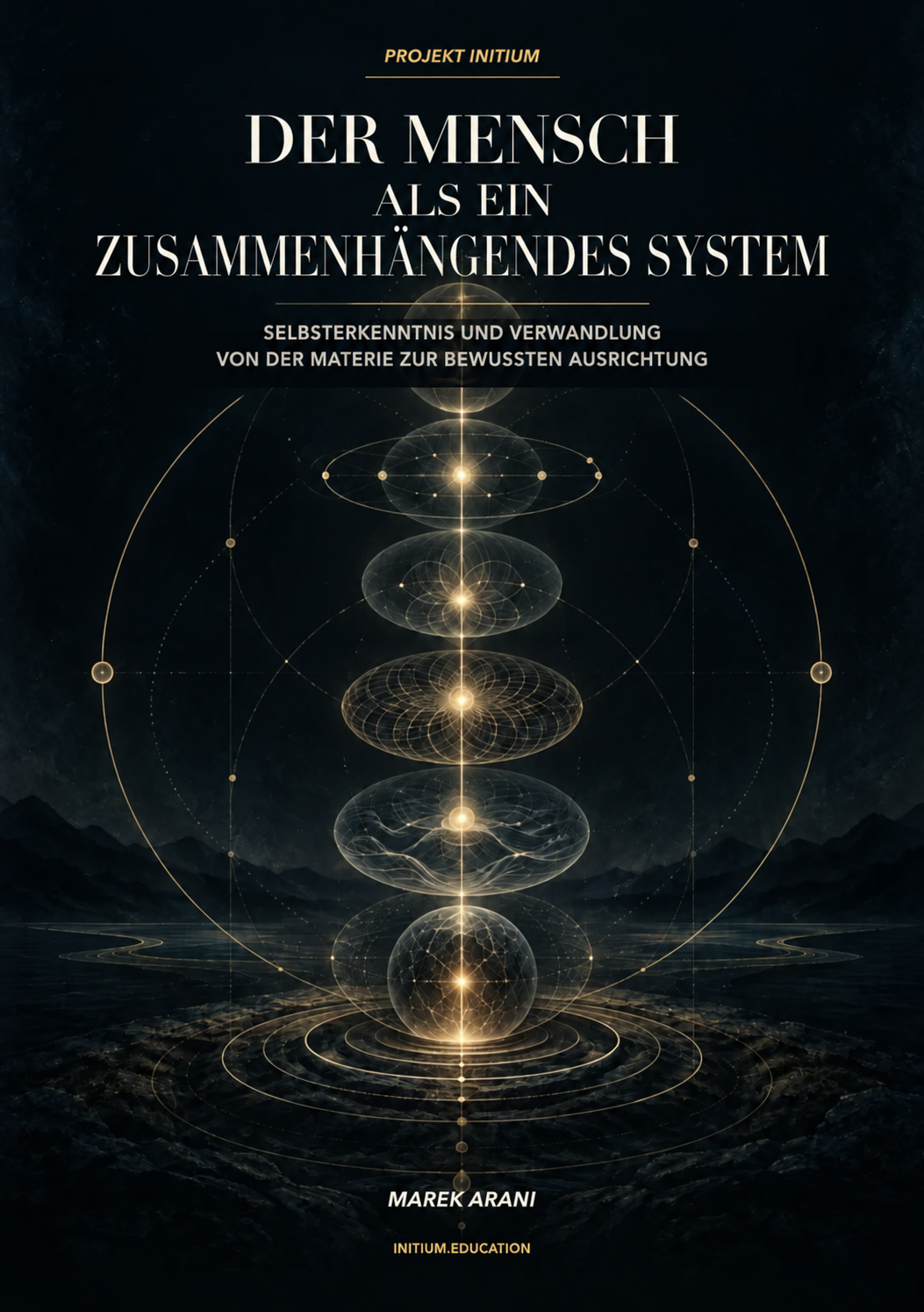 Deutscher Umschlagentwurf: INITIUM — Der Mensch als ein zusammenhängendes System